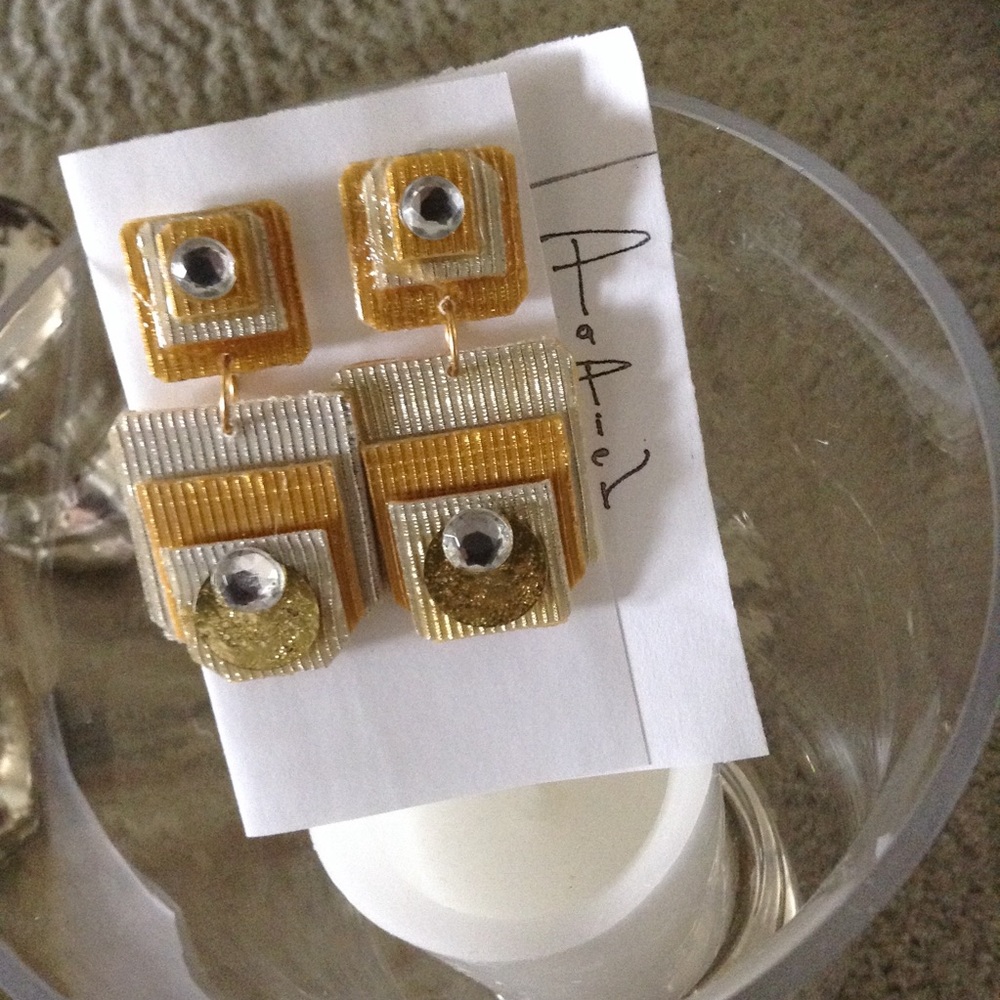 GROS GRAIN gold retro handmade earrings